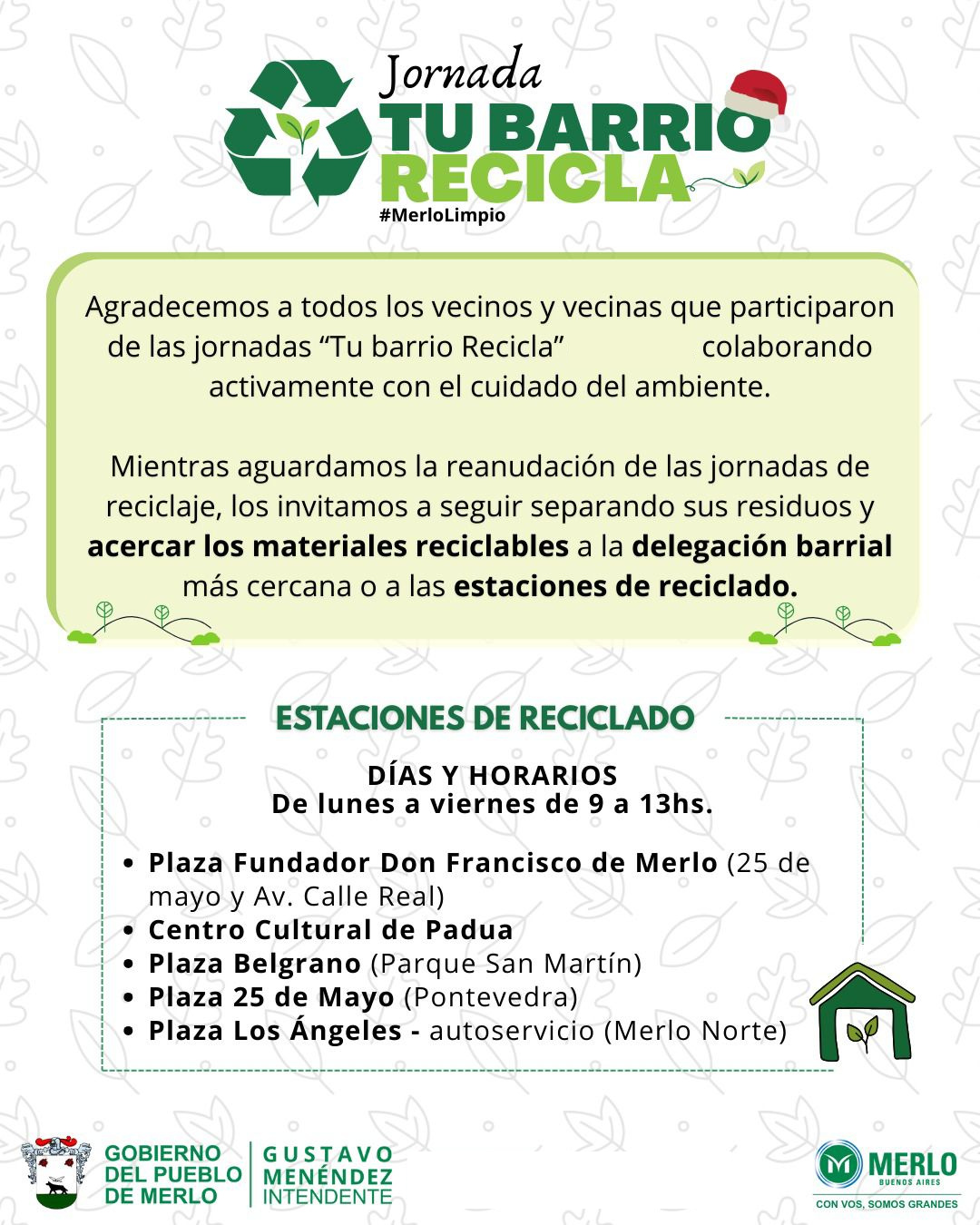 ESTACIONES DE RECICLADO EN MERLO