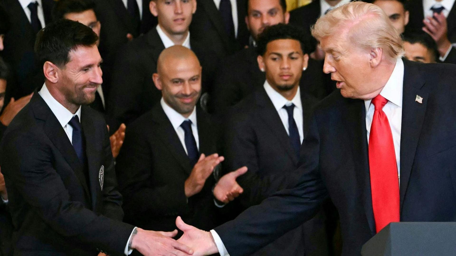 Donald Trump recibió a Lionel Messi y al plantel del Inter Miami en la Casa Blanca